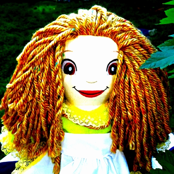 Handmade 100%Cotton Rag Doll - Picture 3 of 8